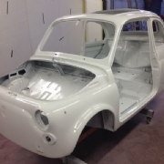 Customers 500L just out of the paintshop gleaming in white
