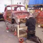 Work underway on one of our own Fiat 500F projects
